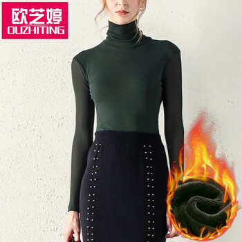 高領(lǐng)紗網(wǎng)打底衫