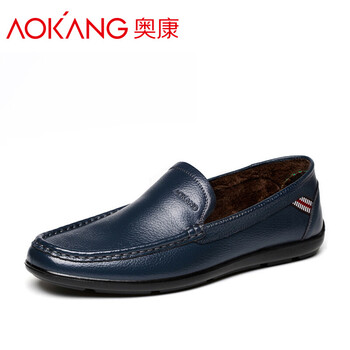奧康（Aokang）男士藍(lán)色加絨款166819189 43
