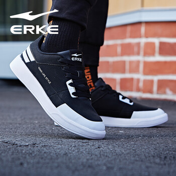 鴻星爾克（ERKE）板鞋正黑/正白 35，36，37，38，39，40