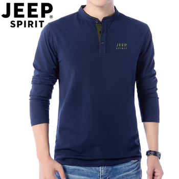 Jeep 長(zhǎng)袖 男士T恤 寶藍(lán)色 XL，L，XXXL，XXL，M