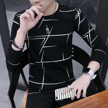 古萊登（GODLIKE） 長(zhǎng)袖 男士T恤 亂條黑色長(zhǎng)袖 XL，L，M，XXL