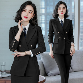 女士雙排扣西裝