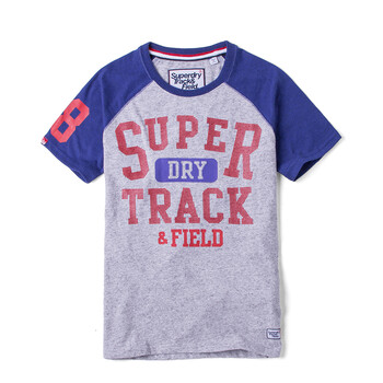 Superdry 短袖 男士T恤 干灰色/聲波藍(lán)色 