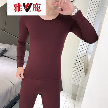 雅鹿 長袖 男士T恤 6685酒紅色(圓領) S，XL，L，XXXL，M，XXL