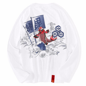 街派一族（jiepaiyizu） 長袖 男士T恤 白色 XL，L，M，XXXL，XXL