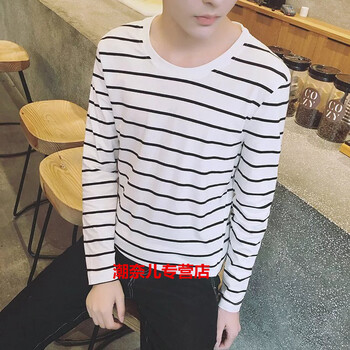 古萊登（GODLIKE） 長袖 男士T恤 CB長大白條紋 S，XL，L，XXL，M