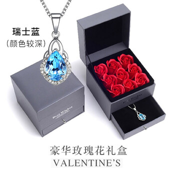 復(fù)古玫瑰花項鏈