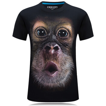 其他品牌 短袖 男士T恤 大猩猩 S，XL，4XL，5XL，L，M
