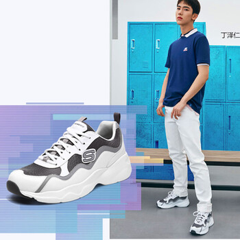 斯凱奇（SKECHERS）板鞋999859-WGRY/白色/灰色 