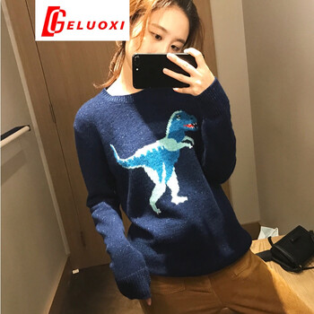 卡通圖案毛衣女