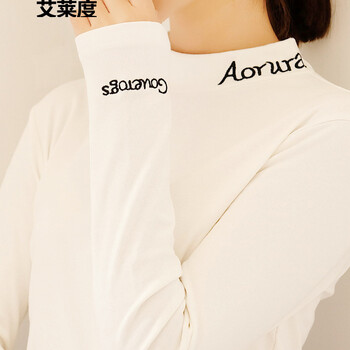 艾萊度（AILAIDU） 印花 短袖 T恤 女 立領(lǐng)