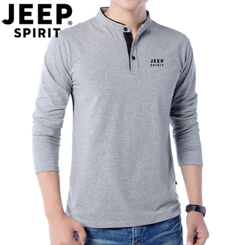 Jeep 長袖 男士T恤 灰色 XL，L，XXXL，XXL，M