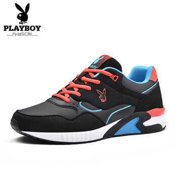 花花公子（PLAYBOY）男士黑寶藍四季鞋75137 41