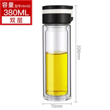 不銹鋼雙層玻璃杯，喝水更方便