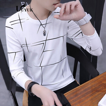 UYUK 長(zhǎng)袖 男士T恤 白色 XL，L，XXL，M，XXXL