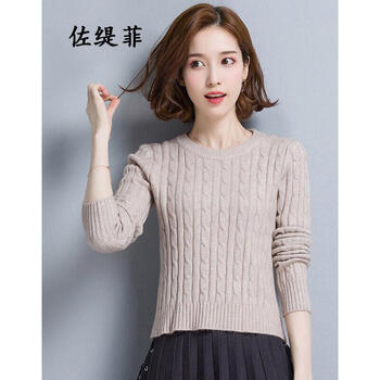圓領(lǐng)長(zhǎng)袖針織衫，打造優(yōu)雅小仙女