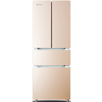韩电（KEG）296升法式冰箱 多门冰箱 电冰箱 家用 玻璃面板 纤薄机身 金色年华 BCD-296CP4D