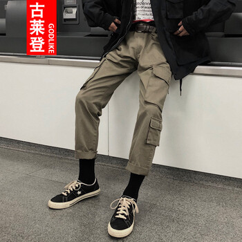 古萊登（GODLIKE） 中腰 工裝褲 女 九分褲 休閑褲
