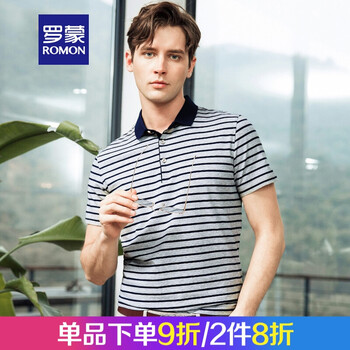 羅蒙（ROMON） 短袖 男士T恤 189灰色 XL，L，XXL，M，XXXL