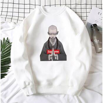 古萊登（GODLIKE） 長(zhǎng)袖 男士T恤 和尚白色衛(wèi)衣 S，XL，L，XXL，M，XXXL
