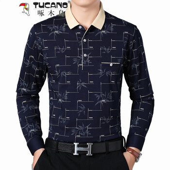啄木鳥（TUCANO） 長袖 男士T恤 藏青Z001T8817 S，XL，L，M，XXL