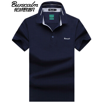 伯思凱（Burscalm） 短袖 男士T恤 深藍色 S，XL，L，XXL，XXXL，M