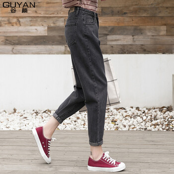 谷顏（GUYAN） 高腰 哈倫褲 女 長褲 牛仔褲