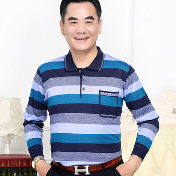古萊登（GODLIKE） 長(zhǎng)袖 男士T恤 藍(lán)色7681 