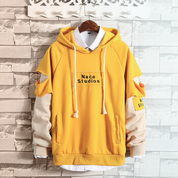 千哲琪（QIANZHEQI） 長(zhǎng)袖 男士T恤 黃色 XL，L，M，XXL，XXXL