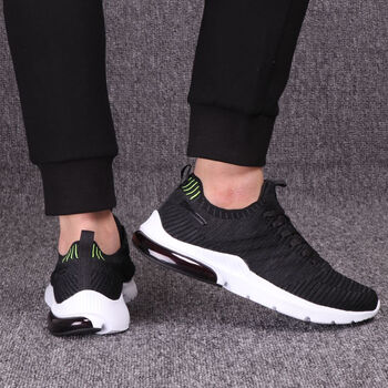 361度跑步鞋曜石黑/螢光淡綠 44，39，40，41，42，43