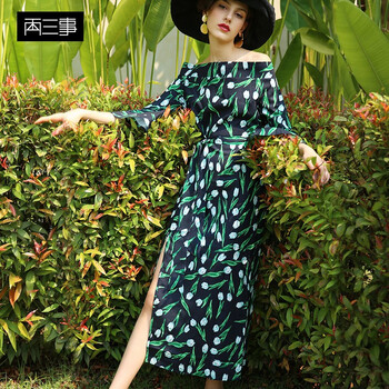 兩三事 植物花卉 印花 連衣裙