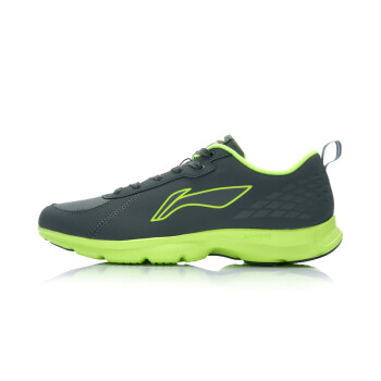 李寧（LI-NING）跑步鞋ARBJ001冷灰/熒光亮綠-2 41.5