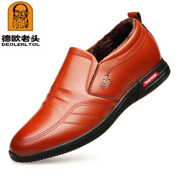 德歐老頭（DEOLERLTOL）男士DF9185-2棉鞋增高棕色 37