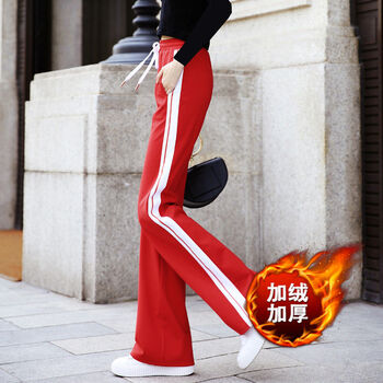 修身條紋長(cháng)褲，微胖妹子的福音！