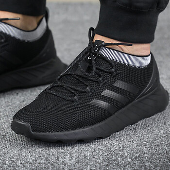 Adidas跑步鞋BB7197/襪套鞋口/黑色 