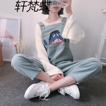 女條絨花褲