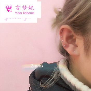 鋯石大耳釘
