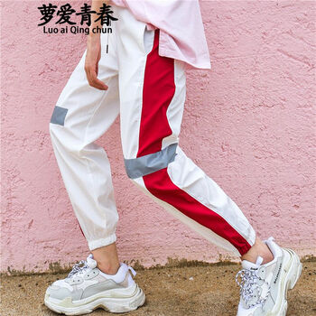 蘿愛青春 松緊腰 哈倫褲 女 九分褲 休閑褲