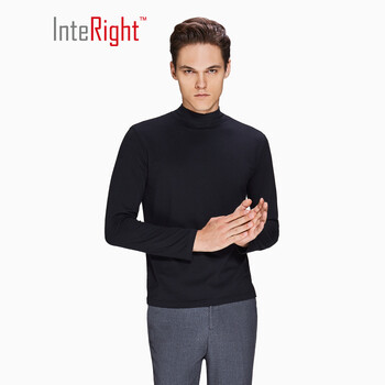 INTERIGHT 長袖 男士T恤 黑色 XL，L，XXL，M