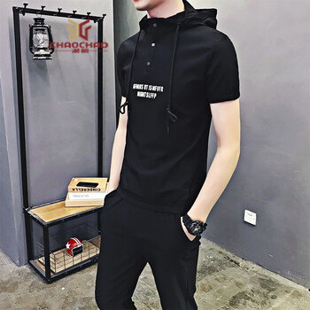 C2潮朝（C2 CHAO CHAO） 短袖 男士T恤 T68黑色 XL，L，XXL，M，XXXL