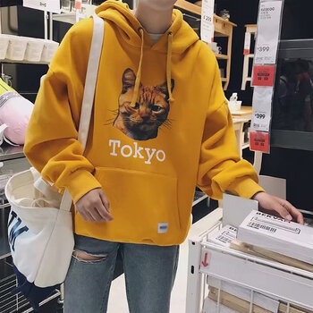 尊尚鳥（ZunshangniaO） 無(wú)袖 男士T恤 貓頭衛(wèi)衣 黃色 XXL