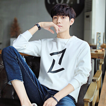 吉馬克（jimake） 長(zhǎng)袖 男士T恤 白色 XL，L，M，XXXL，XXL