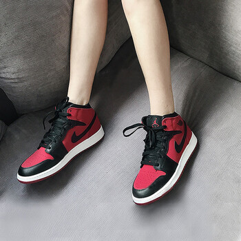 耐克（NIKE）籃球鞋黑紅小禁穿女554725-610 