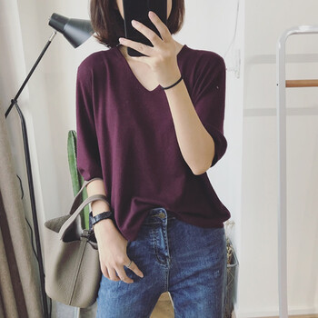 打底衫深紫色