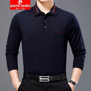 皮爾卡丹（pierre cardin） 長(zhǎng)袖 男士T恤 1688上青色 