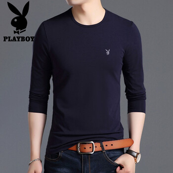 花花公子（PLAYBOY） 短袖 男士T恤 上青    