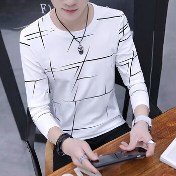 古萊登（GODLIKE） 長(cháng)袖 男士T恤 亂條白色長(cháng)袖 XL，L，XXL，M