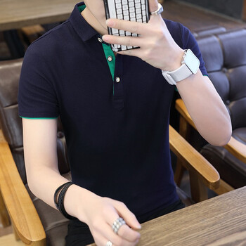 潮以純男 短袖 男士T恤 潮以純男藏藍(lán)綠袖 XL，L，M，XXXL，XXL