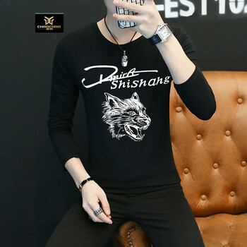 C2潮朝（C2 CHAO CHAO） 長袖 男士T恤 CT05黑色 XL，L，M，XXL，XXXL