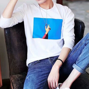 快樂嘉人 長袖 男士T恤 白色藍(lán)天長袖 160/84B，XL，L，XXXL，M，XXL